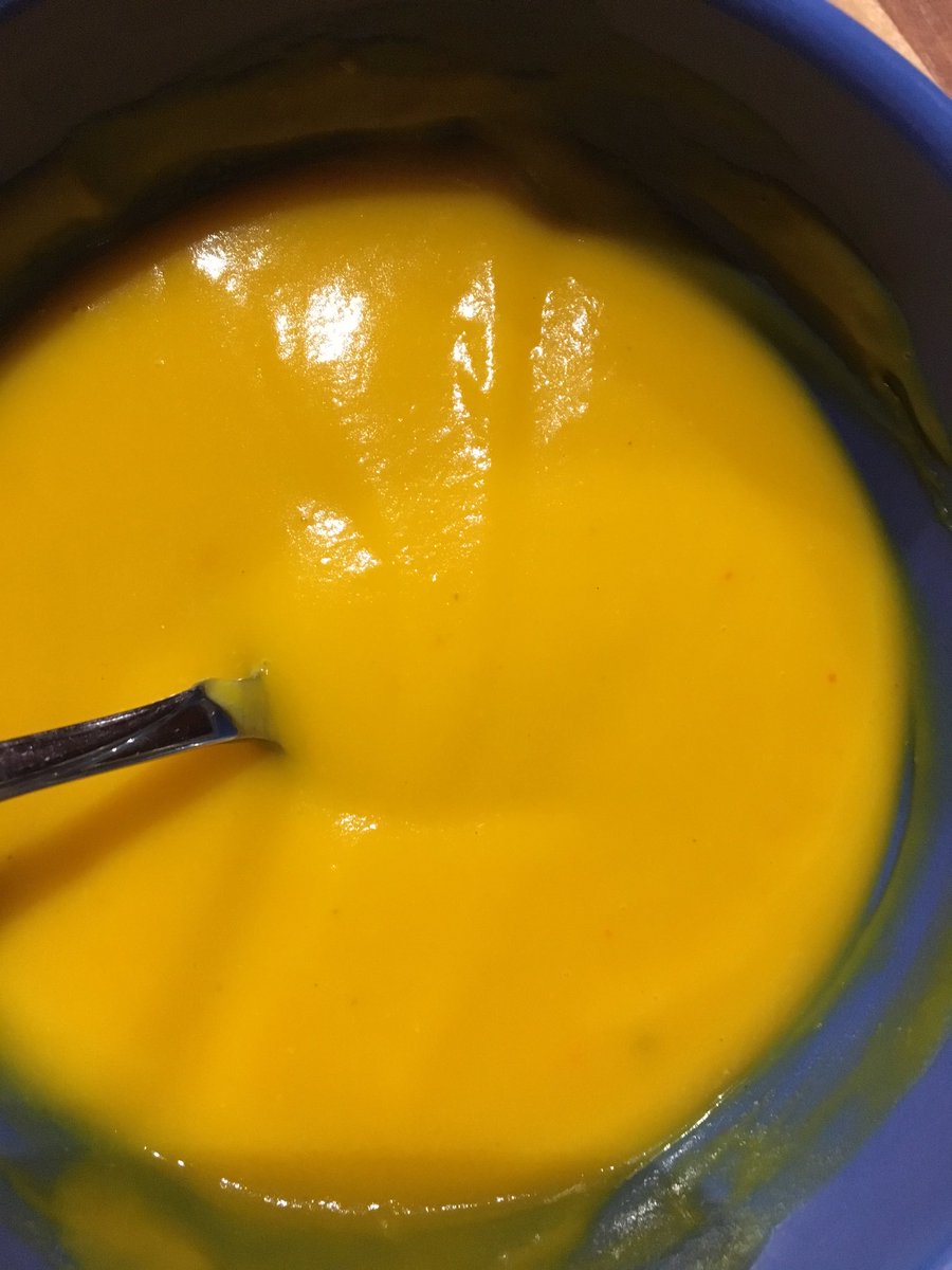 Pumpkin Soup from <a href="/CarenasRVA/">Carena's Jamaican</a> is as Halloween-y as I’m getting tonight. So good! #rvadine