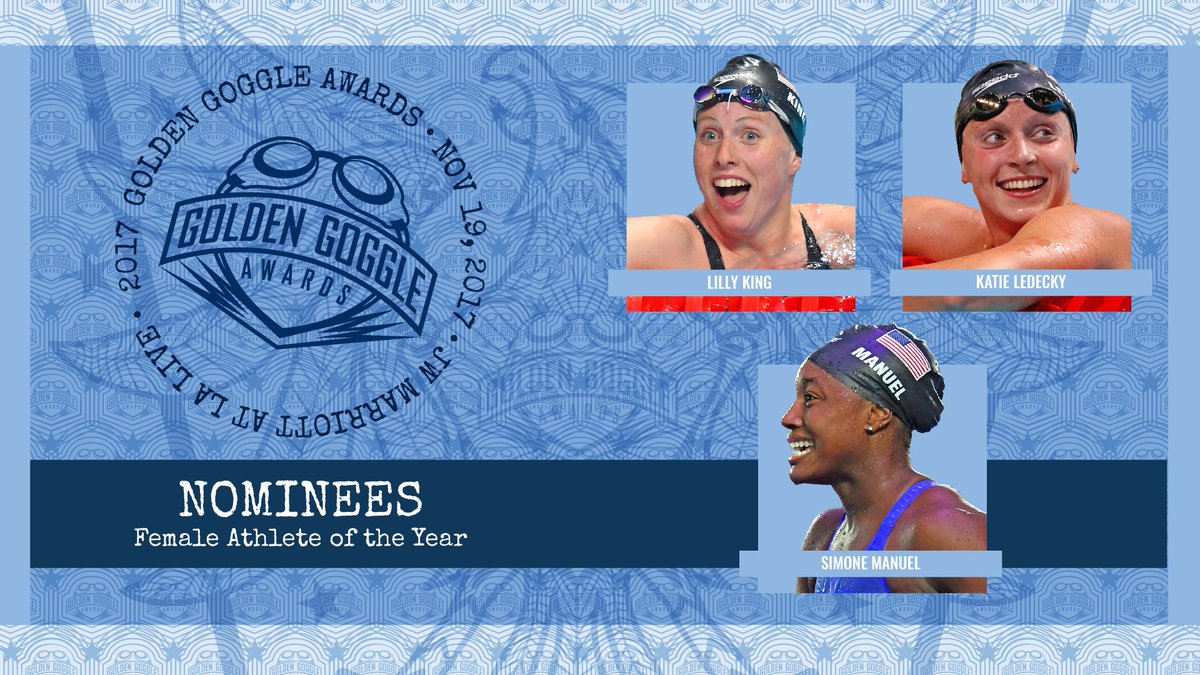 USASwimming's tweet photo. #GoldenGoggles at a Glance: 3 amazing nominees for Female Athlete of the Year! 

Info, voting &amp; tickets: https://t.co/5h0IwojSbh https://t.co/UeIVppW5oX