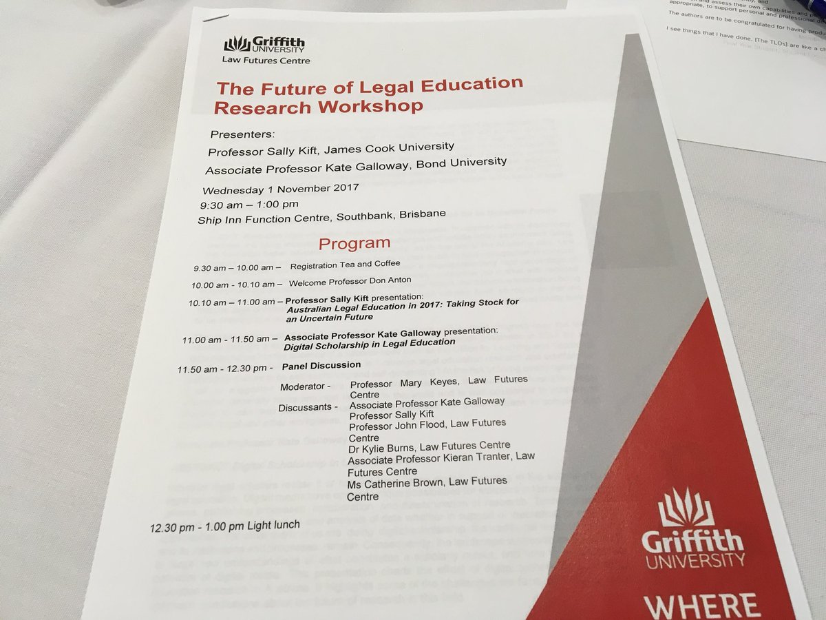 KiftSally's tweet photo. @LawFutures Letโs discuss Future of Legal Ed Research absent #oltphoenix @snailsinbottles @Griffith_Uni @katgallow @CathBx @JohnAFlood https://t.co/WRXuiTe6Cz