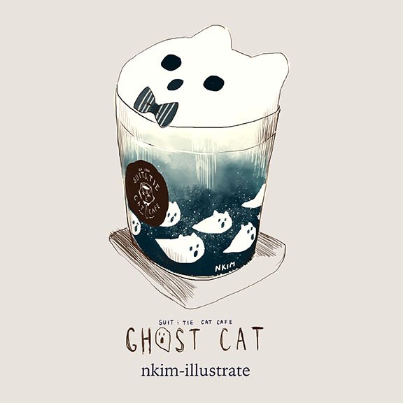 nkim_illustrate's tweet photo. Limited time Halloween themed drinks only at the Suit &amp; Tie Cat Cafe! https://t.co/x4F9EjaqzU