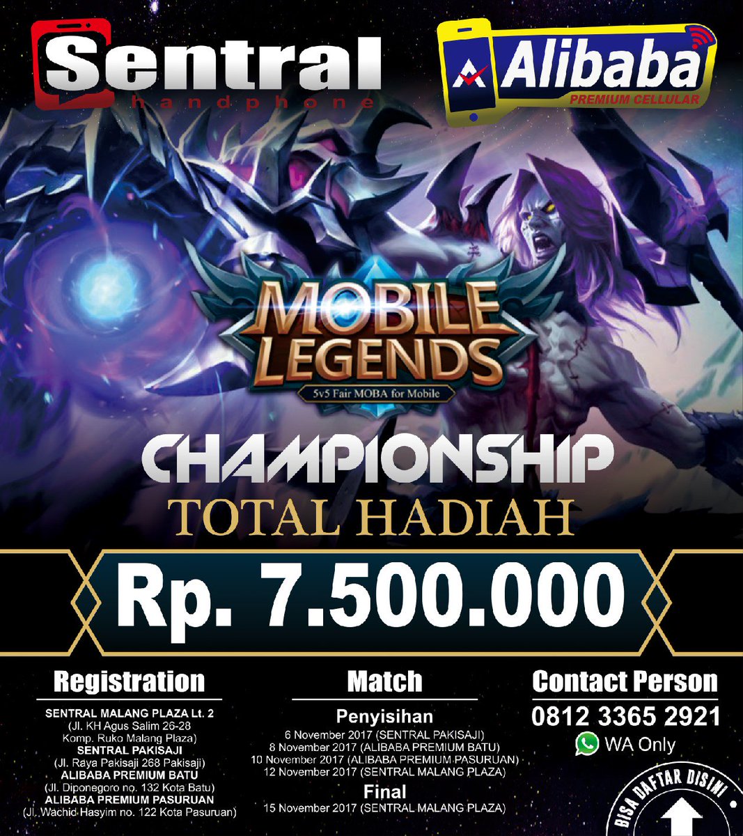 sentral_group's tweet photo. Pendaftaran ditutup tgl 4 nov. buruan gans!!! cc: @Telkomsel https://t.co/NCGCVGeP7V