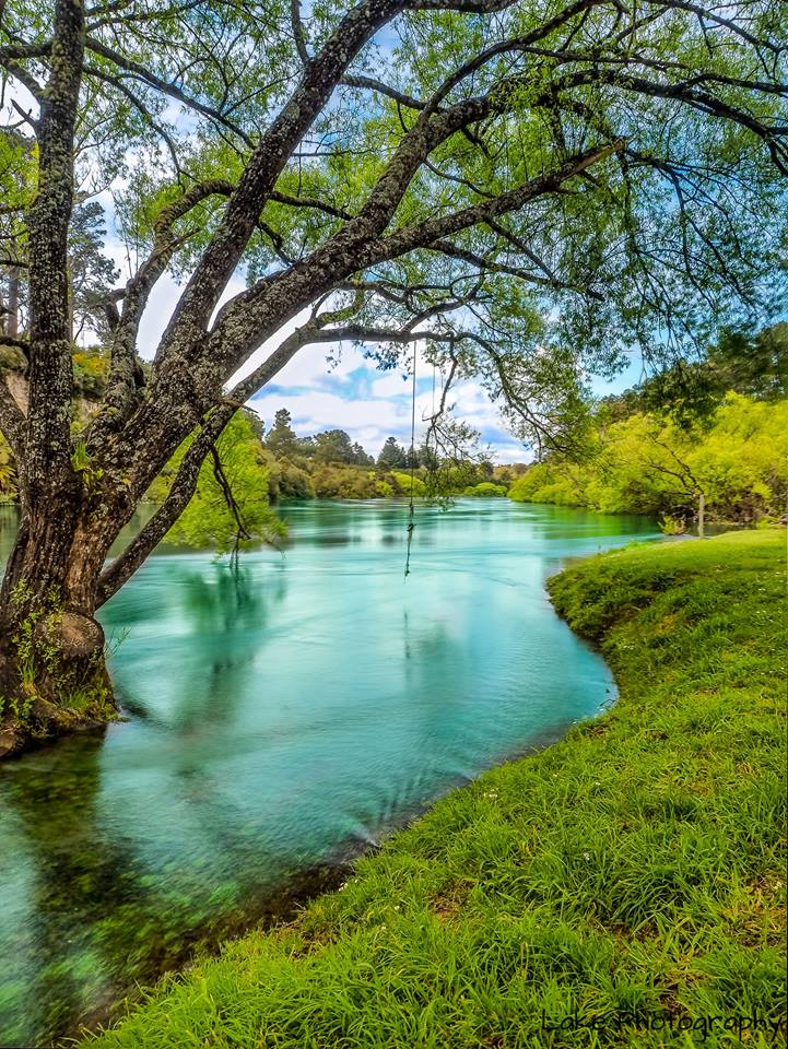 Tranquility of the #WaikatoRiver at Hipapatua (Reid's Farm) Recreation Reserve in #Taupo. Photo by Lake Photography #NewZealand #NZMustDo