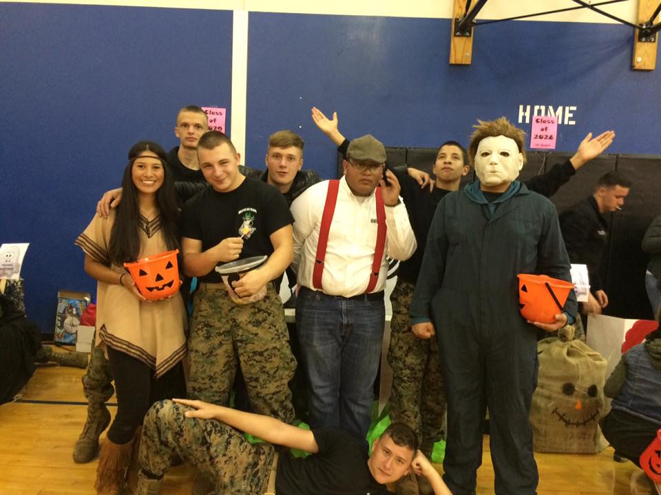 Brenham_MCJROTC's tweet photo. MCJROTC enjoying Halloween at the Boys and Girls Club Trunk or Treat @BrenhamISD @BrenhamHS https://t.co/i28MtNju3s