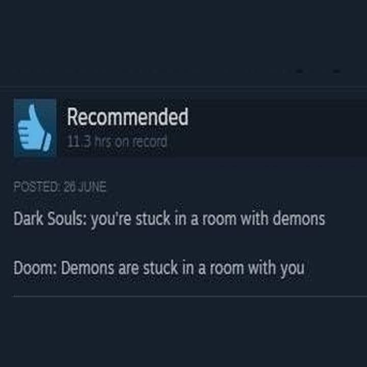 VGFGamers's tweet photo. Dark Souls vs. Doom https://t.co/fdvyP1eY7k
