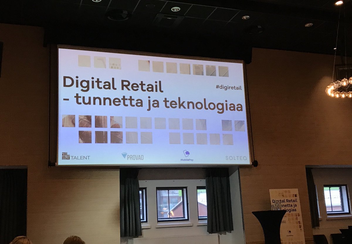 Kuuraparta's tweet photo. Tänään digital retail - tunnetta ja teknologiaa. Mutta tunnetko teknologiaa? Tunteeko teknologia, onko päätelaite vielä ihminen? #digiretail https://t.co/WILnw7Z5cd