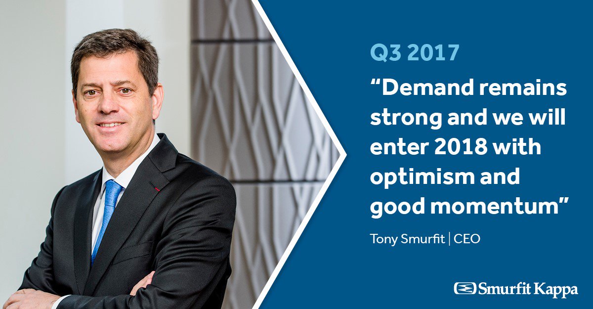 smurfitkappa's tweet photo. Today Smurfit Kappa announced its Q3 2017 #financial results. Read more https://t.co/phf3uuNsc2 https://t.co/cBk0j4Ir3K