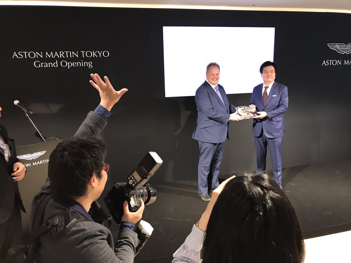 An honour to open our 1st Brand Centre outside UK, in Tokyo.  Thanks to all the journalists that came to see "The House of Aston Martin"