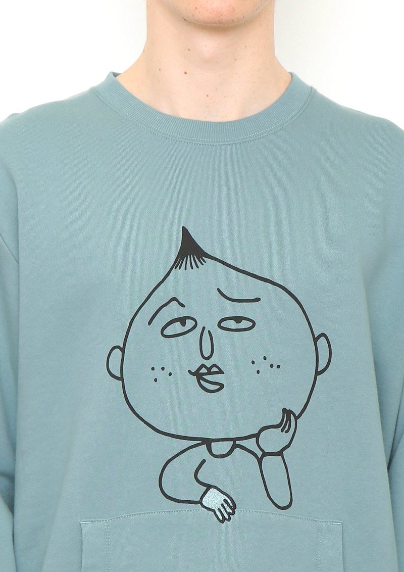 グラニフ 何かと話題のちびまる子ちゃんコラボシリーズ すでに売り切れ予測が出たアイテムは なんと 永沢くん スウェット 肩肘をつき 得意げな顔をしている永沢くんがインパクト しかないアイテム 手だけは刺繍で表現してみました 笑 グラニフ