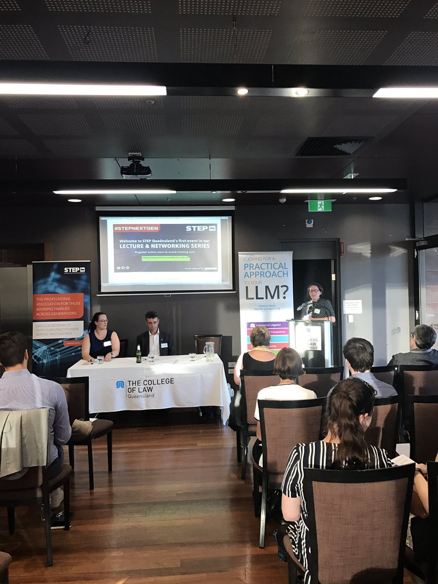 STEPQld's tweet image. We are all very excited at STEP QLD at the launch of our #STEPnextgen Lecture and Networking Series.