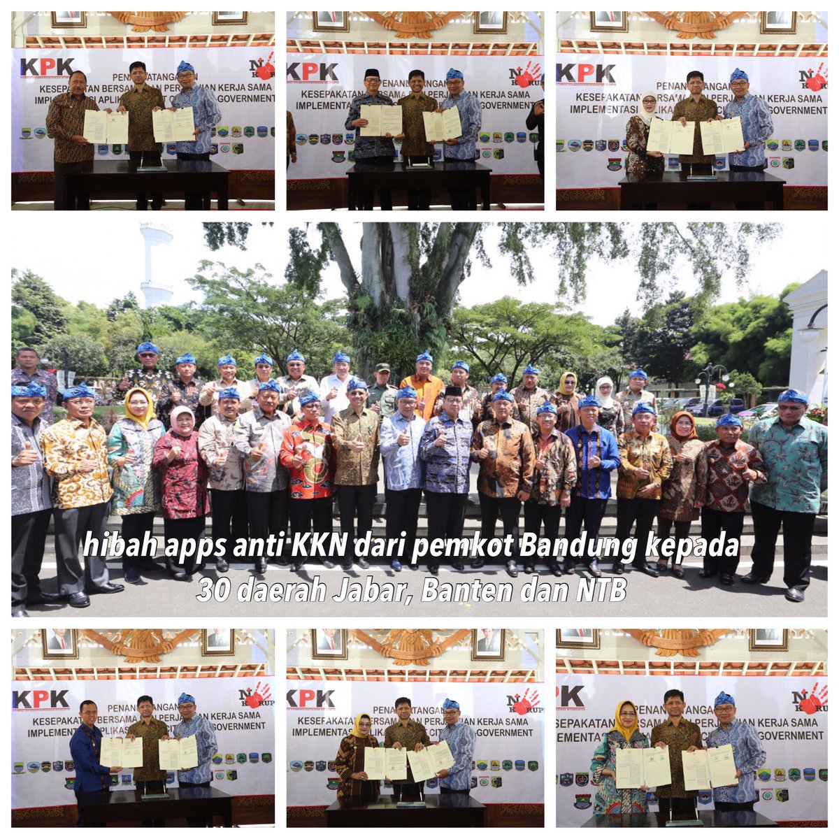 ridwankamil's tweet photo. Sesuai arahan KPK,pemkot BDG menghibahkan 3 buah apps anti KKN (Apps Hibah/Bansos, Apps Izin online &amp; apps Renumerasi Kinerja) kpd 30 daerah https://t.co/2qyE5QYfzO
