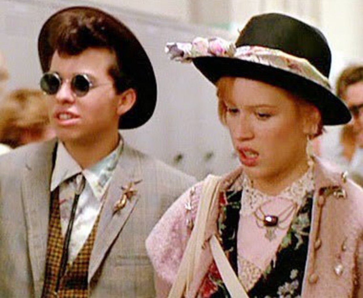 thatgirltricia's tweet photo. Watching #PrettInPink I don’t care what he is in, @MrJonCryer will always be Duckie ❤️ https://t.co/a79CatlCqt
