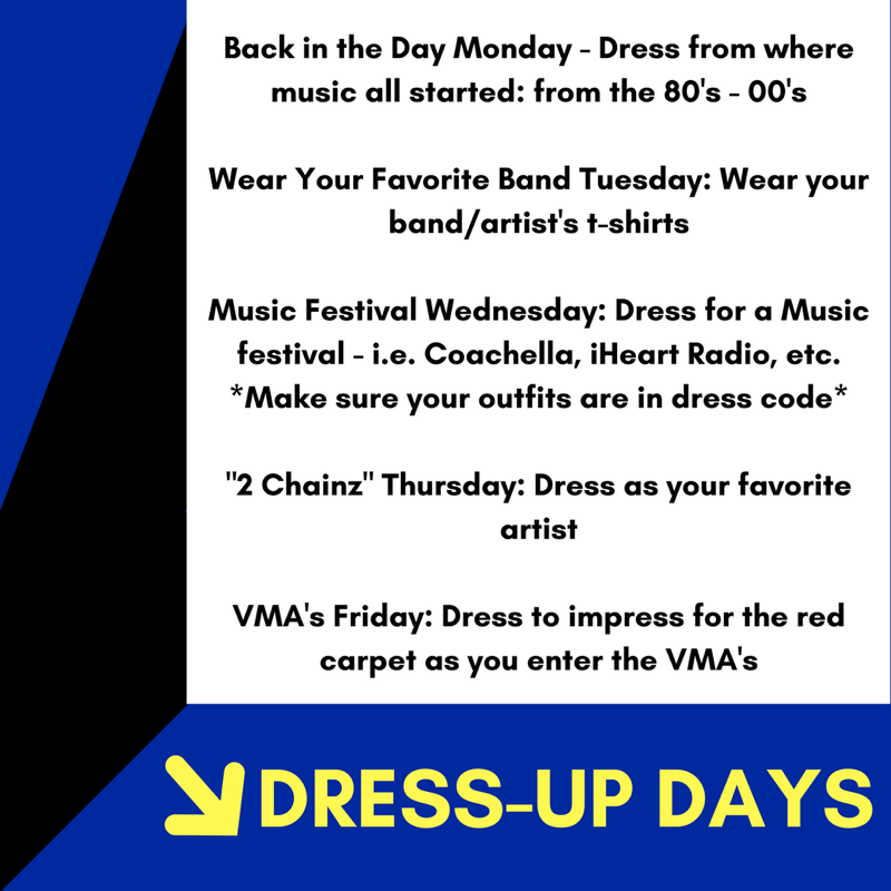 dsechstimes's tweet photo. VMA's @dsechstimes!! Participate by dressing up and joining the skit. More info below! 😀 https://t.co/72FxxNm1wt
