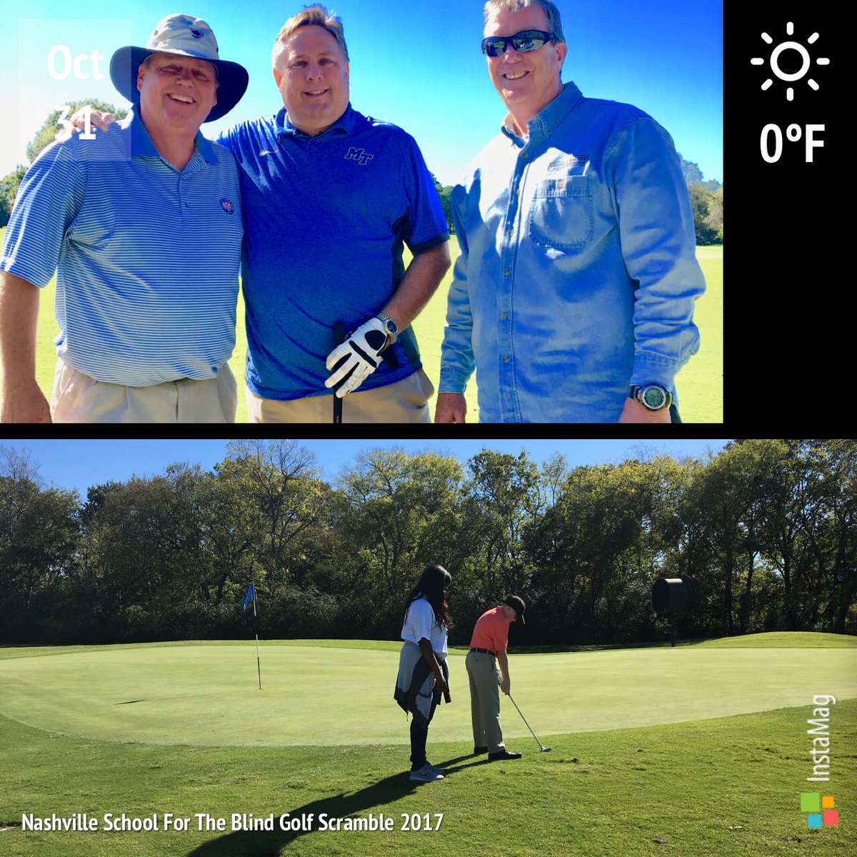 amrotarian's tweet photo. Picture perfect day for 2017 MBRC Nashville School For The Blind Golf Scramble. https://t.co/5tGVI81hHI