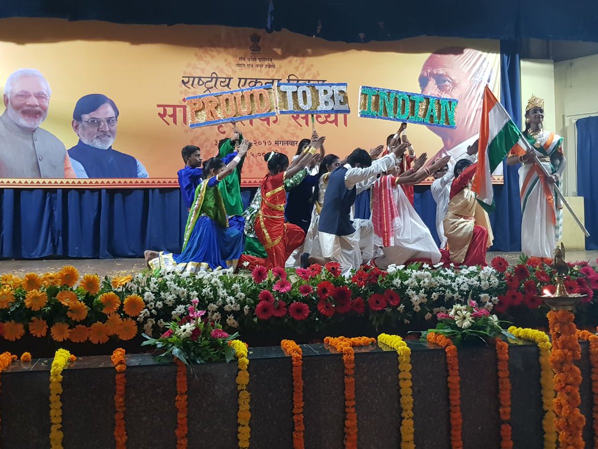Dadra &amp; Nagar Haveli celebrated National Unity Day by portraying cultures and unity of different states through various art forms. <a href="/PMOIndia/">PMO India</a>
