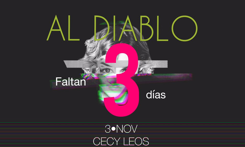 RodalGRoyston's tweet photo. 3 días y podremos disfrutar del nuevo sencillo de @cecyleos_ #AlDiablo ¡Qué emoción! 😱🙌😁 #CecyLeosSingle #AlDiablo3Nov https://t.co/z9ZDgLQt9d