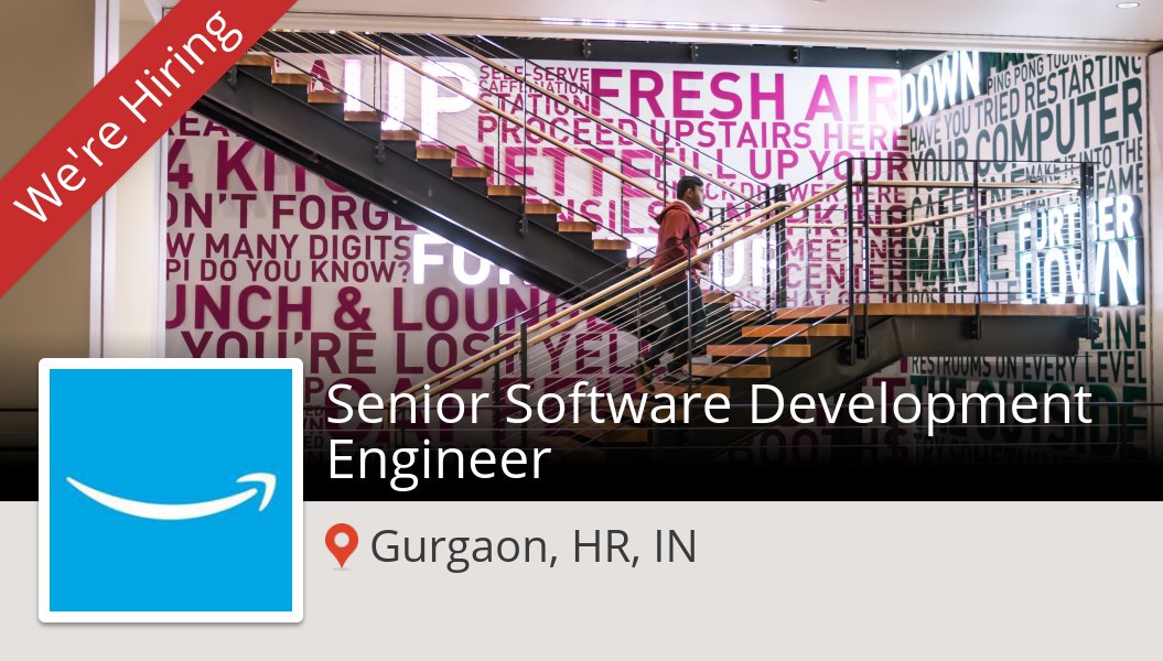 sonyparik's tweet photo. #AmazonIndia is hiring a Senior #Software Development #Engineer, apply now! (#Gurgaon) #job https://t.co/vgmj2qgnsB https://t.co/bjIc5C3YG1