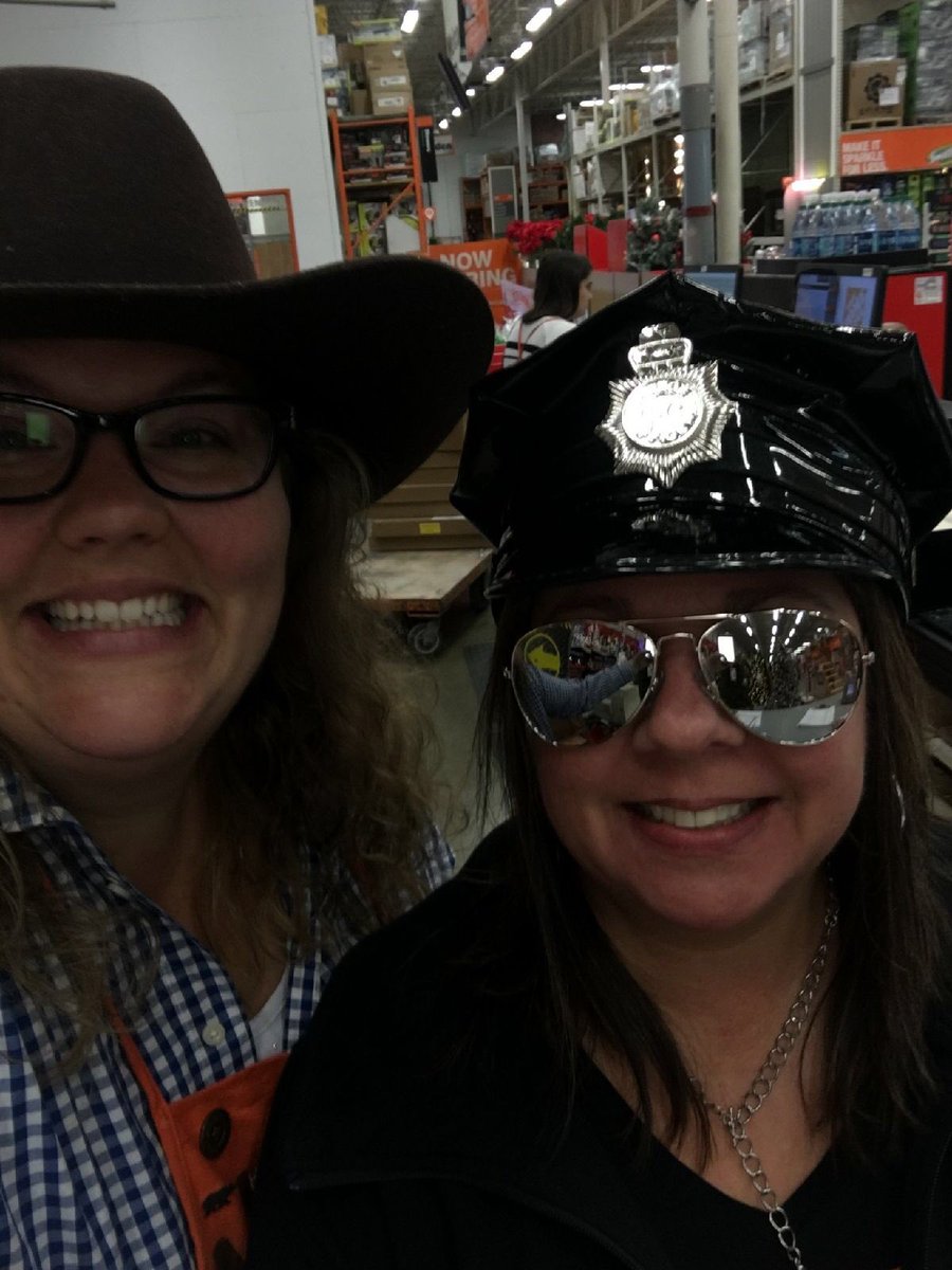 DepotHowell's tweet photo. Happy Halloween from your favorites! What did you dress up as for Halloween? #HomeDepot #halloween #mwoct2017 https://t.co/RNl1R2jvbO