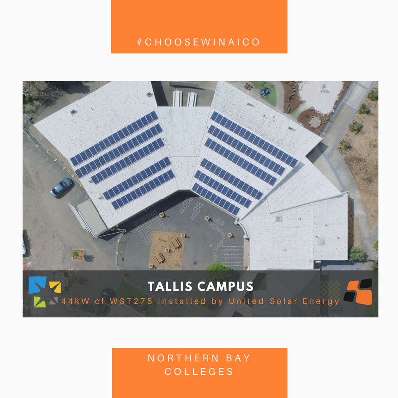 WINAICO_AUS's tweet photo. 44kW of beautiful new WST275s atop the Tallis Campus, part of the United Schools Program
#ChooseWINAICO #SchoolsChooseWINAICO https://t.co/s8zREQ5v9f