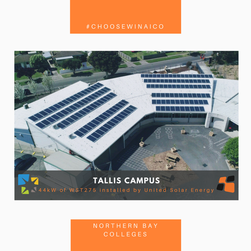WINAICO_AUS's tweet photo. 44kW of beautiful new WST275s atop the Tallis Campus, part of the United Schools Program
#ChooseWINAICO #SchoolsChooseWINAICO https://t.co/s8zREQ5v9f