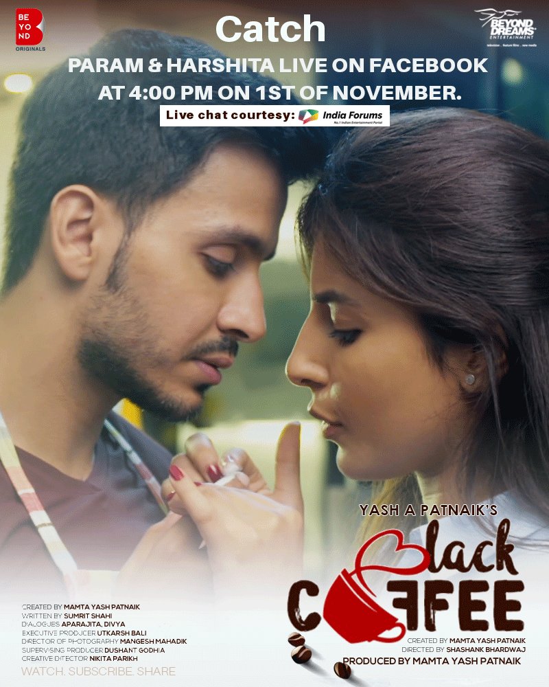 LIVE Chat over a cup of #BlackCoffee😍
Catch <a href="/HarshitaGaur12/">Harshita Shekhar Gaur</a> &amp; <a href="/8paramsingh/">Param Singh</a> on #IndiaForums Facebook Page,
Today at 4 pm.