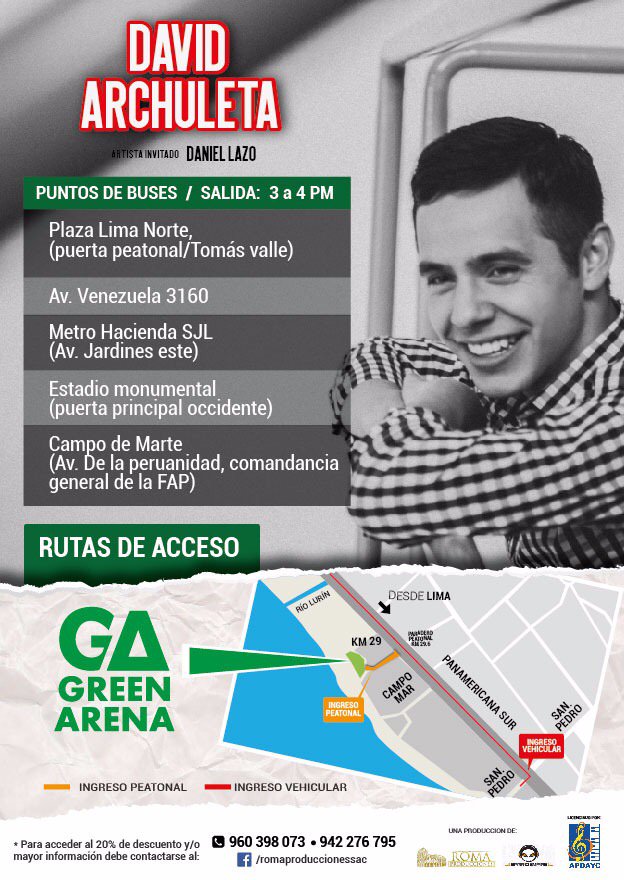 jhonly27's tweet photo. #RomaProducciones y #BarrioEmpire #BarrioEmpirePeru presentan a #DavidArchuleta en #concierto Diciembre 1 en el #GreenArena de #LimaPeru https://t.co/s19Hrhsq8X