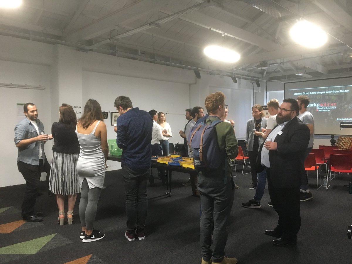 StartupGrindNZ's tweet photo. Getting ready for our Wgtn event, looking forward to chatting to Angus from @Timely #StartupGrind https://t.co/GpqoMv5jmW