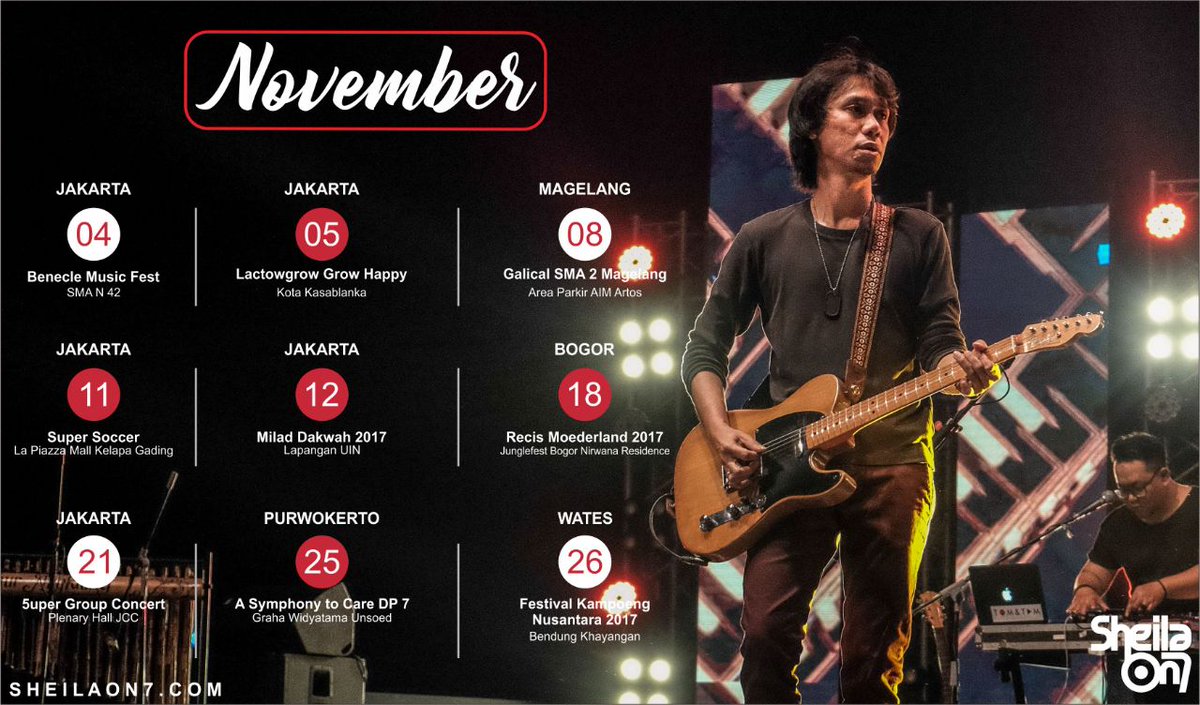 sheilaon7's tweet photo. Sampai jumpa di #sheilaon7day bulan November 2017 ganks!! #sheilaon7 #sheilagank #so7jadwal #SheilaonNovember https://t.co/IDQyNczO0F