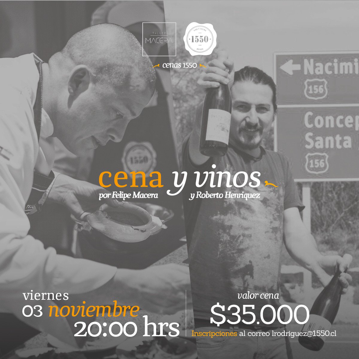 Henriquez_Rober's tweet image. Viernes 3 de Noviembre:  
Mar + Vinos del Bío-bío🐟🦀+🍷de la mano de @elcavista y @macerafelipe
*País, Moscatel, Corinto y Semillón #atomar