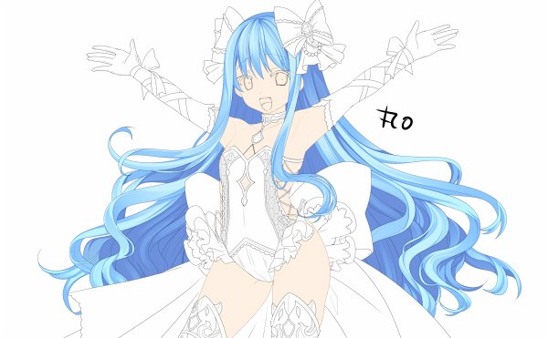 塗り途中で放置してるけどこういうもしゃもしゃ髪塗るのくそだるいよね 