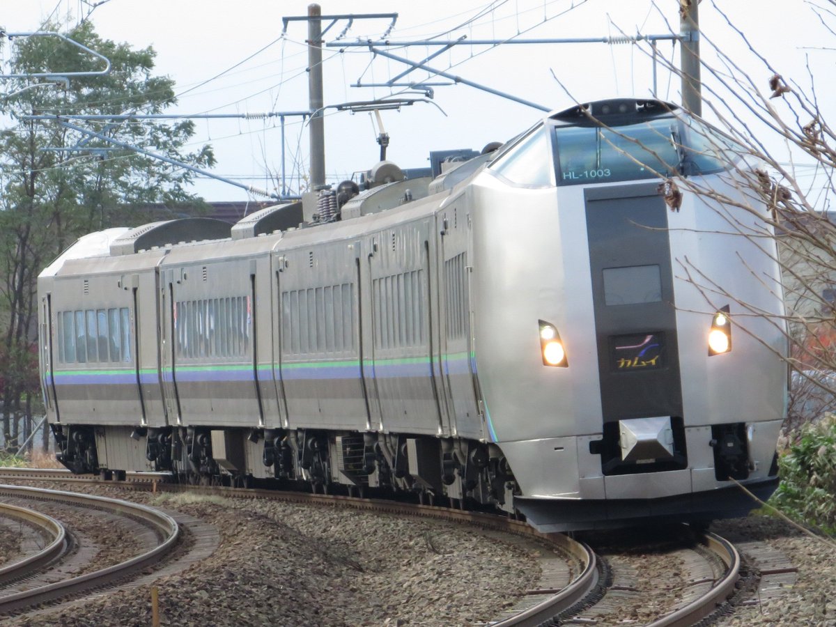 HKD_NORIMON's tweet photo. 今日の #10分4系列撮影
でもポイントが違うので3系列だけ
#2007M #789系 1000番台 HL-1003
ココは5両までが限界で4両以下が吉
6両以上は尻切れか木の枝に捕まる…
2017.11.1 妹背牛~深川 https://t.co/AH8jVZdiAG
