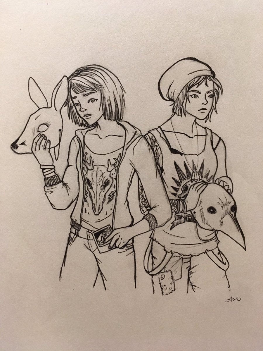 rikkuriffic's tweet photo. Last day of #Inktober - a tribute to @LifeIsStrange. #Mask #HardChoices #LifeIsStrange #SaveTheBae https://t.co/qYluTIdjio