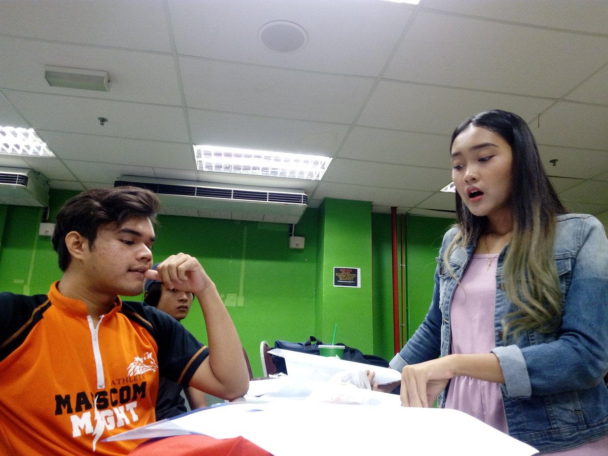 specter_ltd's tweet photo. Live update of meeting.
The project leader, Natasha is discussing with the logistic department leader, Ridzal about the upcoming event. https://t.co/Vq4qzDnTg5