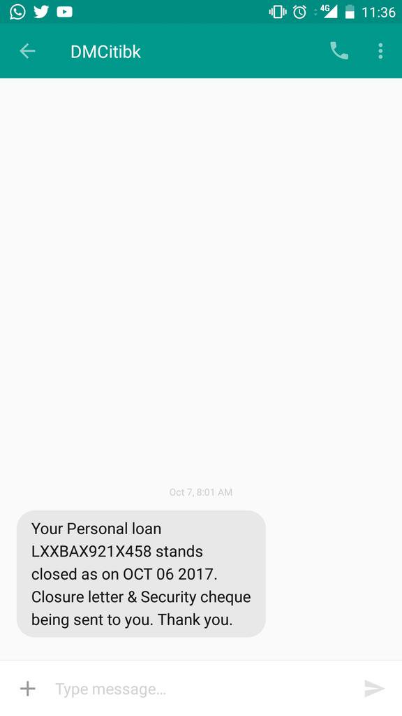 Sarkar_Tales's tweet photo. Hey @Citibank @Citi @CitibankIN my #Loan was closed a month back. Awaiting #ClosureLetter
Please help. https://t.co/Q26BOF4GVJ