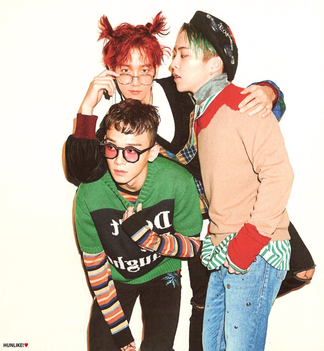 baeksooph's tweet photo. Happy Anniversary to our jolly trio #1YearsWithCBX https://t.co/MnSUXVSlSb