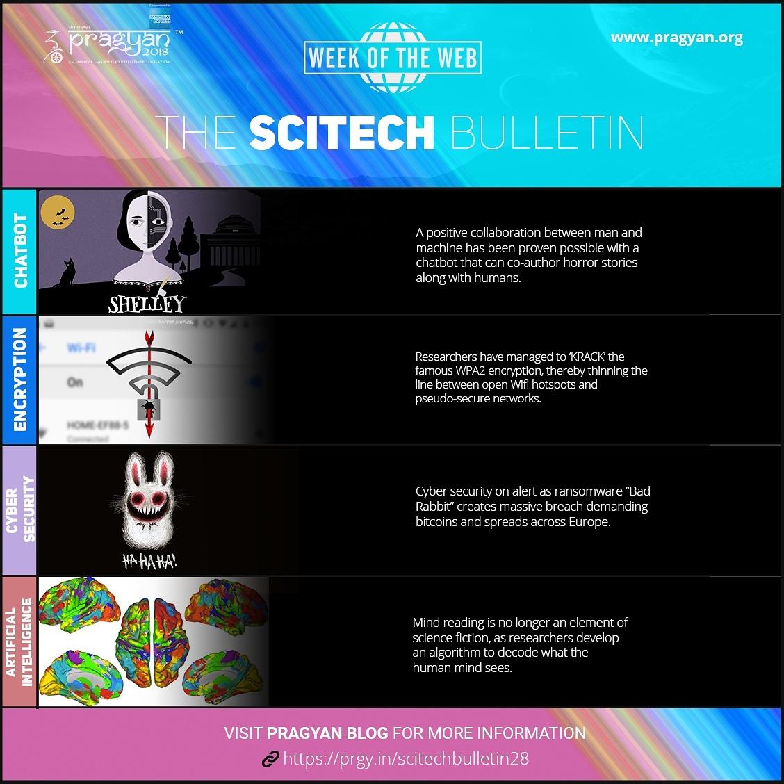 nitt_pragyan's tweet photo. #Pragyan’s #WeekOfTheWeb edition of the #SciTechBulletin unveils the scary side of the #internet and #AI. Read on at https://t.co/vGn75i6gE1 https://t.co/I70qVXwoQQ