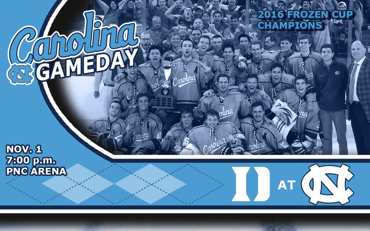 .<a href="/TarHeelsHockey/">Carolina Hockey</a> vs. <a href="/Duke_Hockey/">Duke Hockey</a> 7:00 p.m. <a href="/PNCArena/">lcnc</a> 
Listen Live!
bit.ly/2xJlLKO 
On-air: 6:30