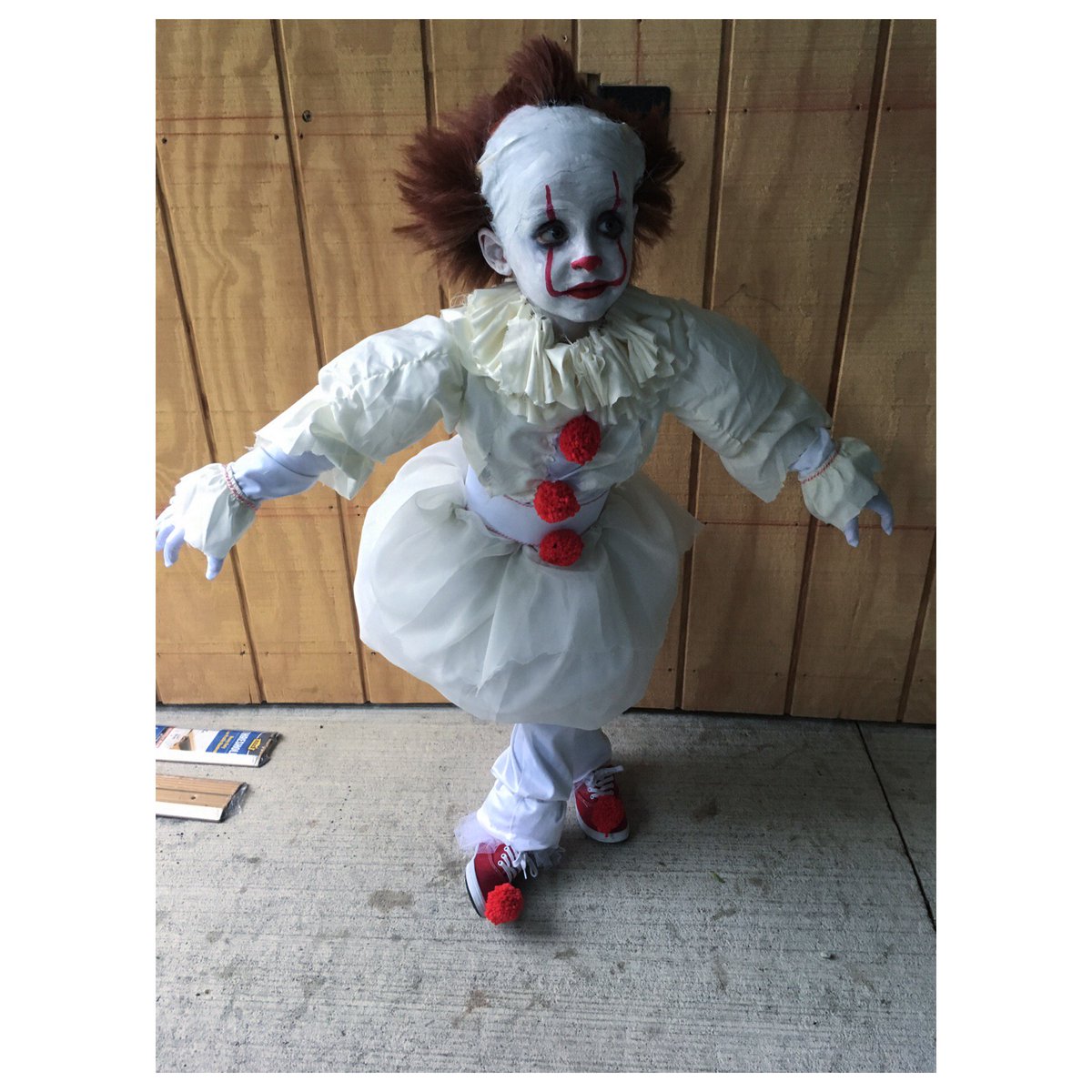 NienaGREEN1's tweet photo. Made my son into Pennywise for Halloween @ITMovieOfficial @StephenKing #it #pennywise #halloween #pennywisetheclown https://t.co/NoI8hgXDYp