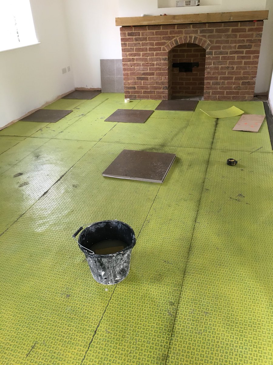 De-coupling membrane laid and nearly teady for tiling!! #KVInnovations #WednesdayWisdom