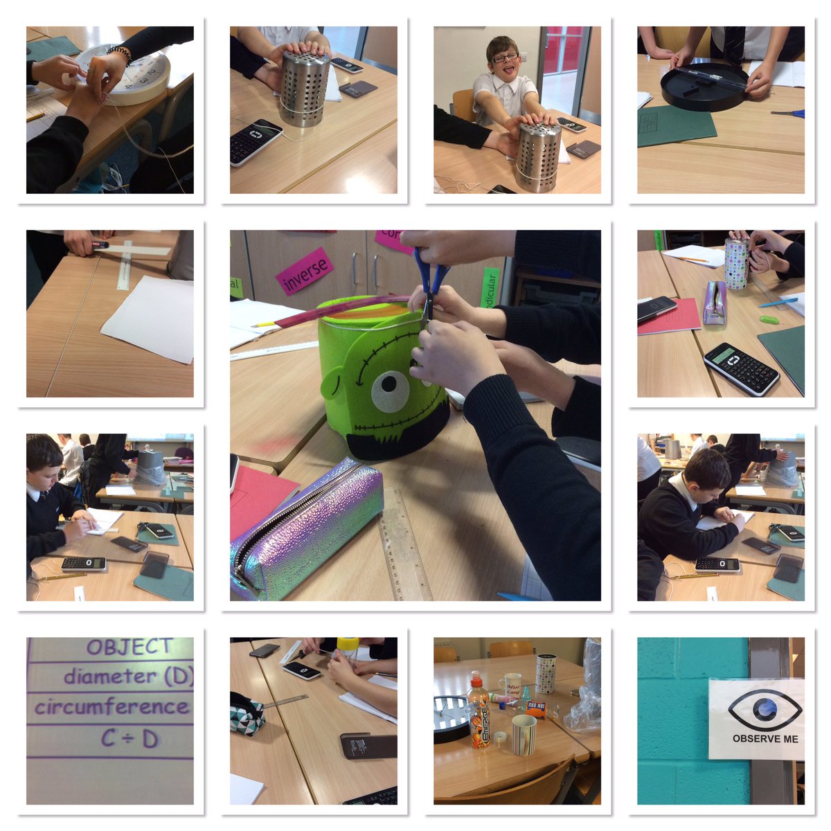 LornshillMaths's tweet photo. Miss Lang's S2 are enjoying the circle investigation this morning. #findPi https://t.co/OnpgjJk3s1