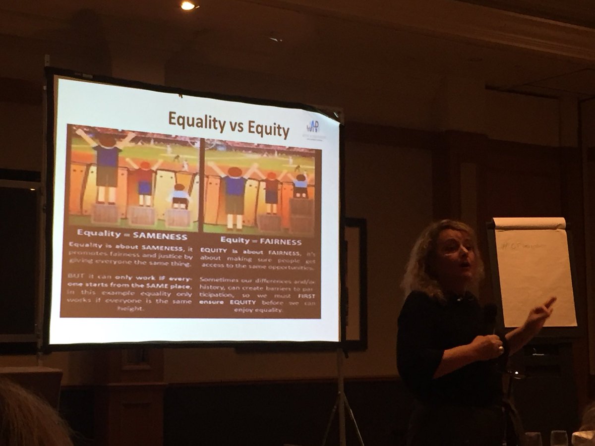 susankelsoAHP's tweet photo. Equity not equality supports personal outcomes #OTintegration @PersonCntrdSco @personaloutcom1 @NatLeadAHPCYP #personaloutcomes #wellbeing https://t.co/24xIJdkiOX