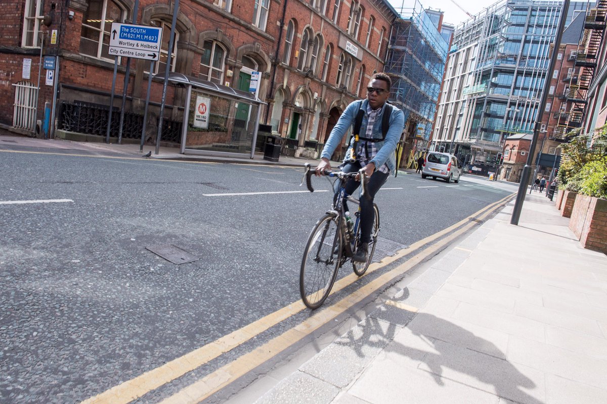 WeAreCyclingUK's tweet photo. Cycling to work can help you de-stress from work and you'll feel better for it. https://t.co/Agk4lqJnPA #NationalStressAwarenessDay https://t.co/zrCIspzE8b