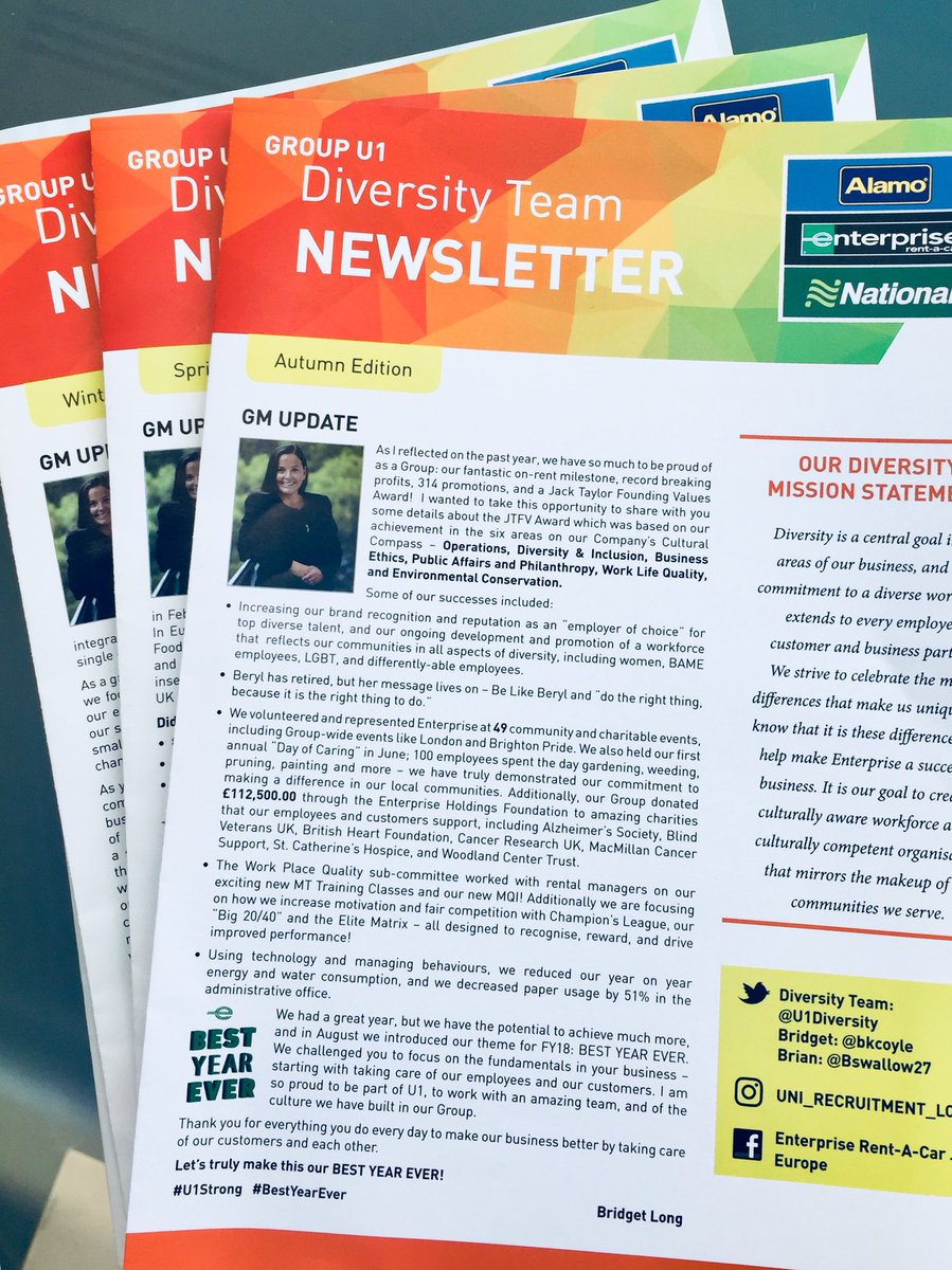 Got the latest edition of the U1 Diversity Team newsletter? Hot off the press...in your branches today! #u1strong