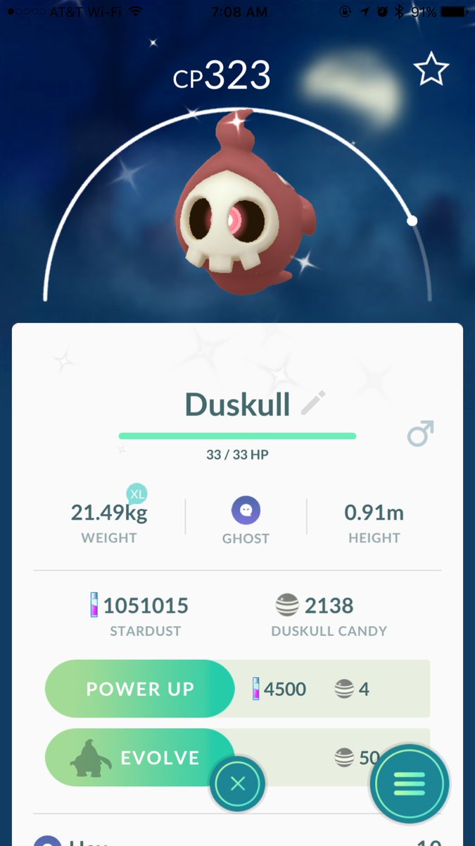 bike_frog's tweet photo. On a 6 mile run this morning I goPlus'ed my first shiny!✨ finally out of the #NoShinyClub! #pokemongo #PokemonGohalloween #duskull #badivs https://t.co/1ZWRPFfazl