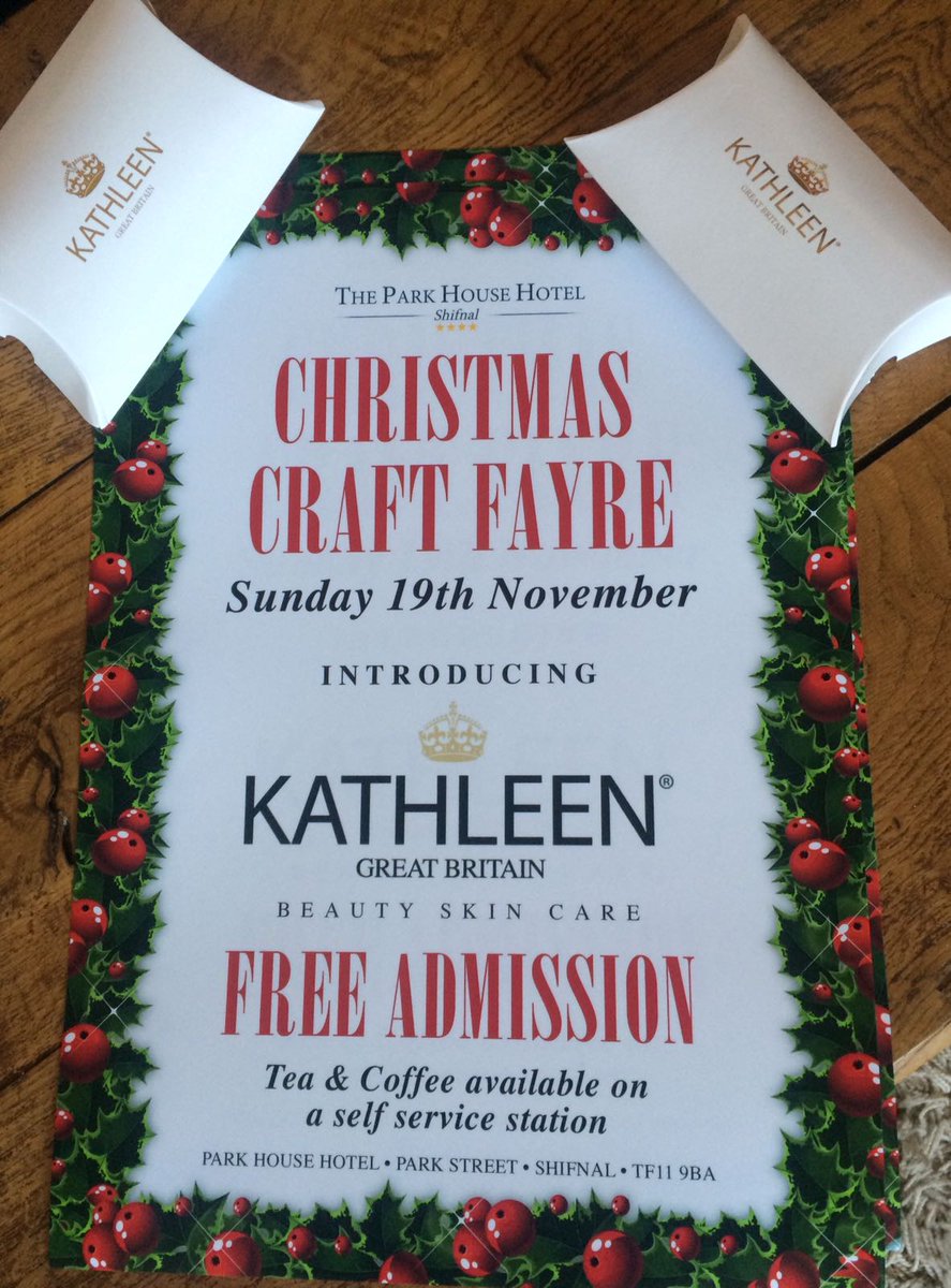 🎅🎅Fantastic Christmas Craft Fayre <a href="/ParkHouseShif/">Park House, Shifnal</a> ❄☃ #Sunday 19/11 11am. Say hi to us #awardwinning #christmasfayre #Shifnalchristmas