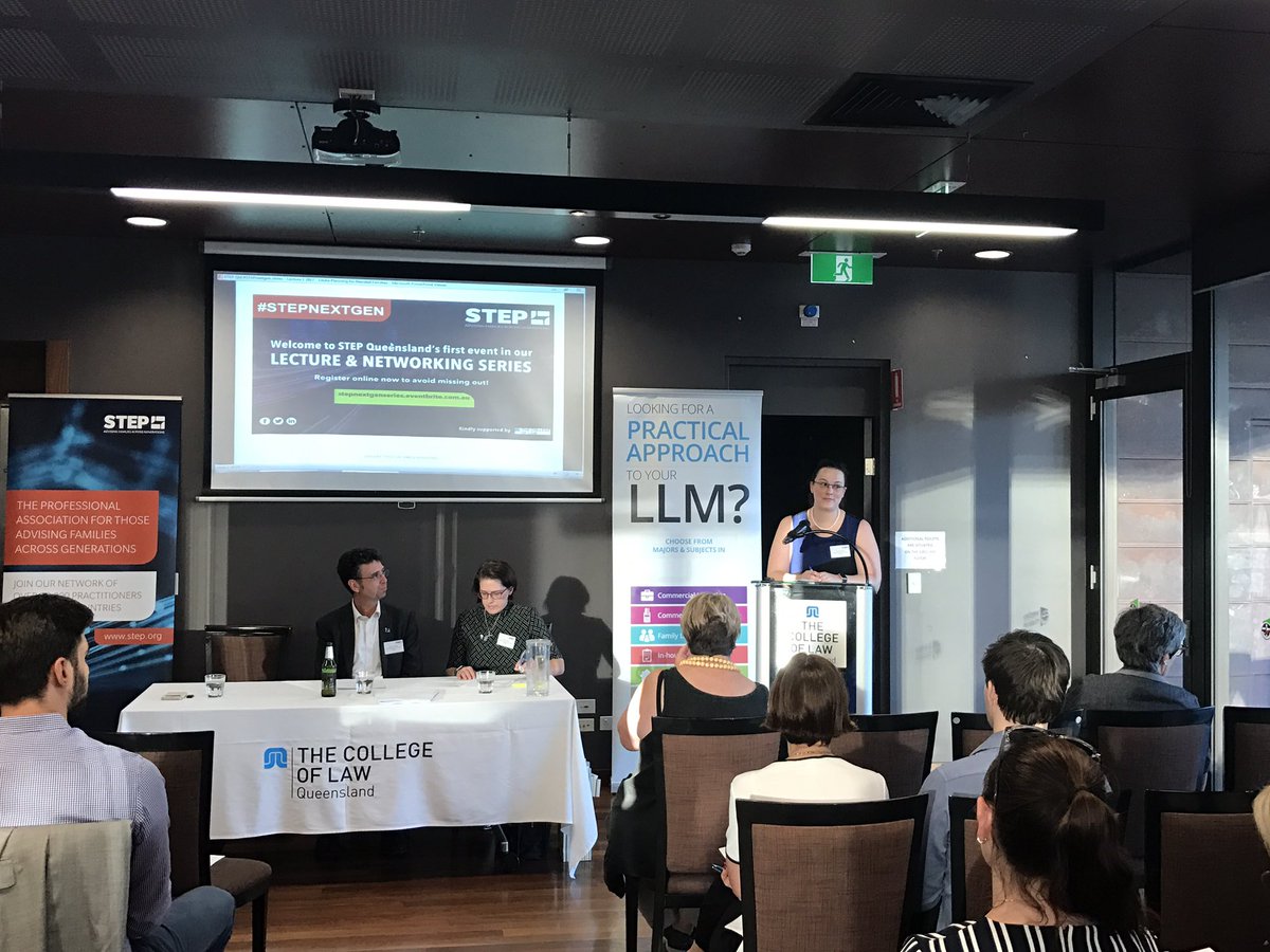 STEPQld's tweet image. Our first speaker Chris Herrald speaking on 'Estate Planning and blended families' #STEPnextgen