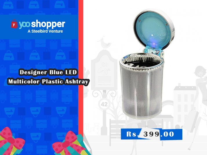YooShopper's tweet photo. Designer Blue LED Light And Rainbow Colors For Car / Home/ Office Multicolor Plastic Ashtray (Pack Of 1) - https://t.co/FLU7li8K8l https://t.co/jlprSHfCST