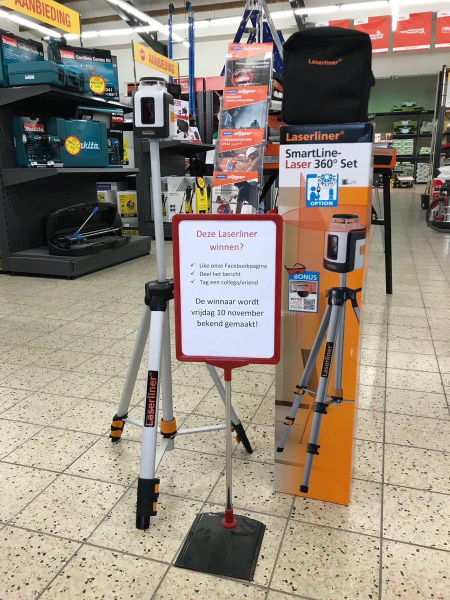 Raab Karcher geeft weg, maak kans op deze Laserliner 360° bonus set t.w.v. €179,62!Ga naar Facebook en volg de instructies.
