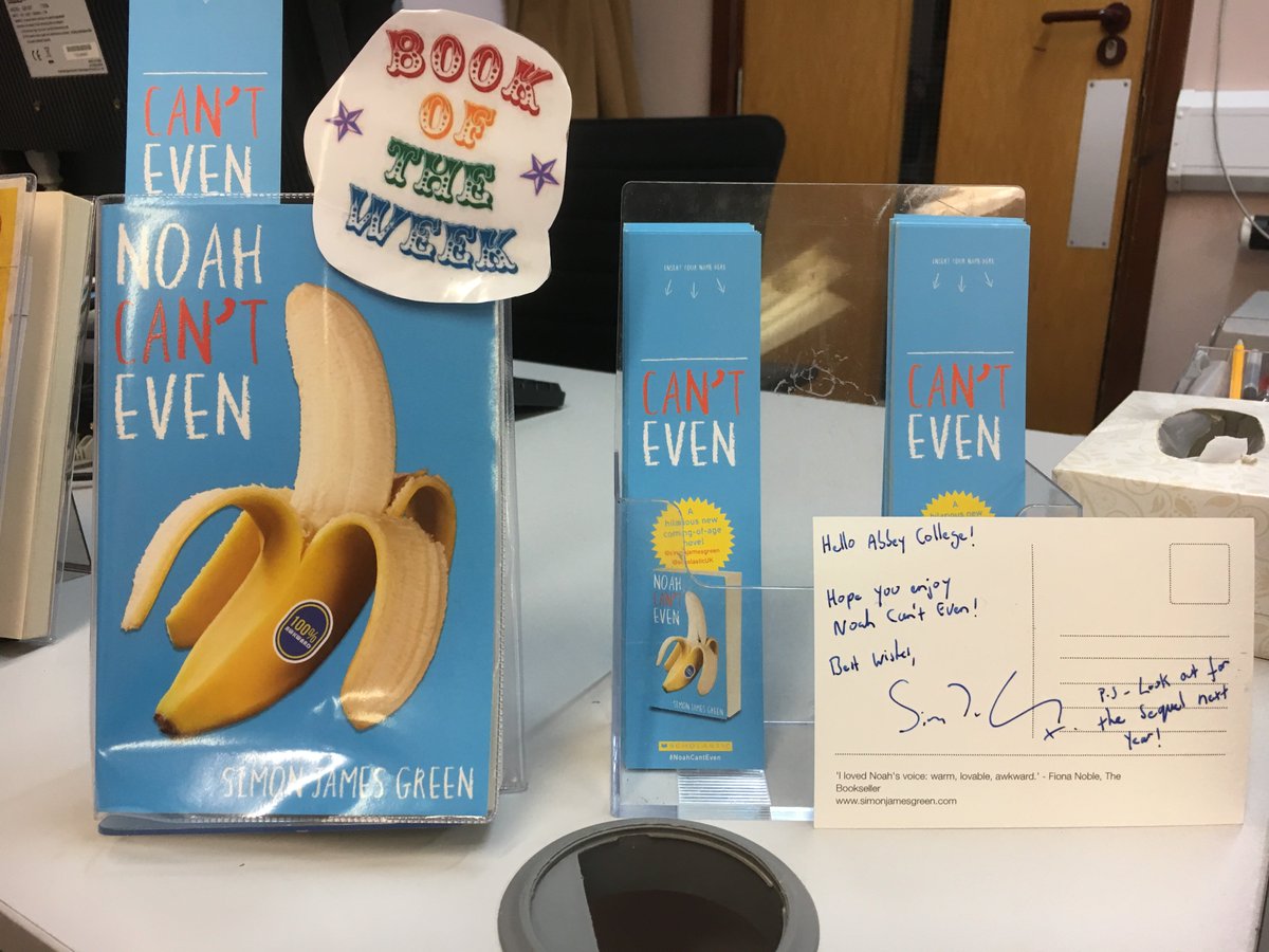LibraryAbbey's tweet photo. Thank you @simonjamesgreen for the lovely bookmarks. 📖👌🏻😃🍌 https://t.co/E1tcbvFGmV