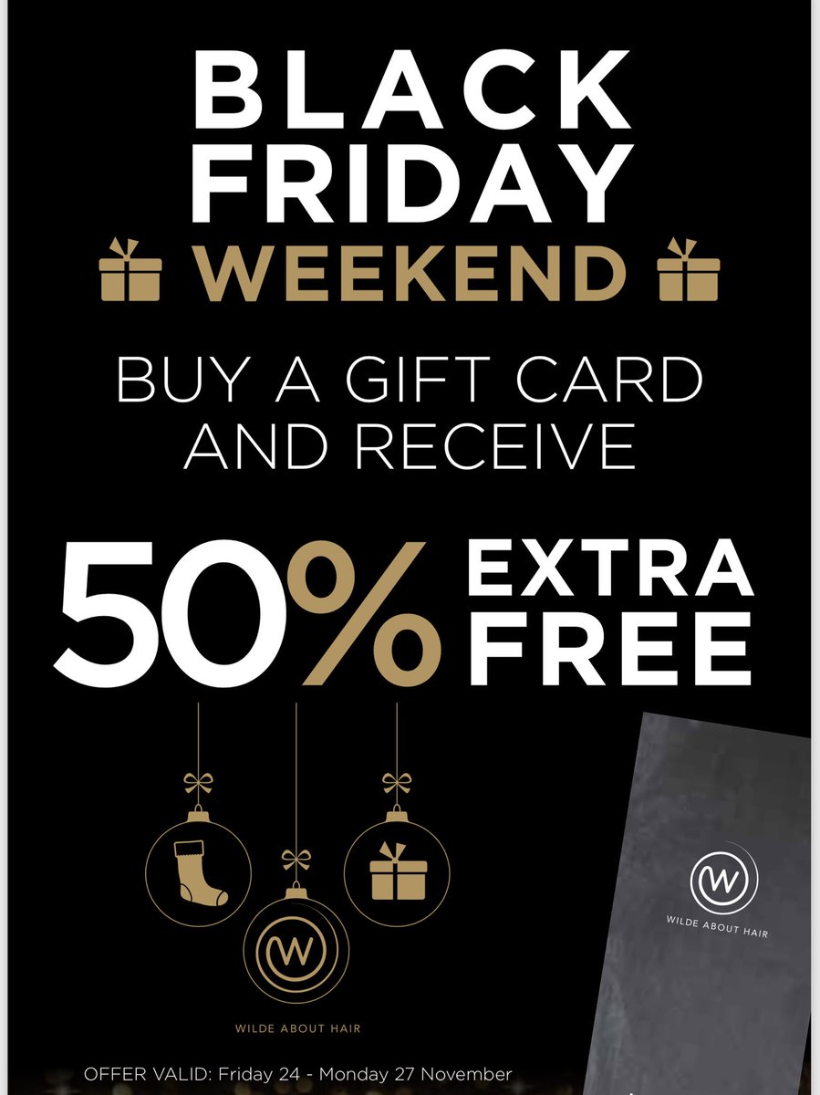 WildeAboutHair's tweet photo. #blackfriday #hairdressing#St.Albans https://t.co/vcJm6V3L90