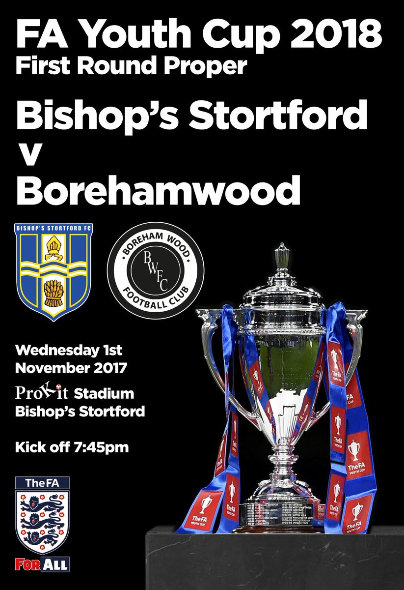 BSFCTheBlues's tweet photo. Tonight the future stars of Bishop's Stortford are on display as we take on Borehamwood in the First Round of the FA Youth Cup.7:45 kick off https://t.co/AQYjzfzHMJ